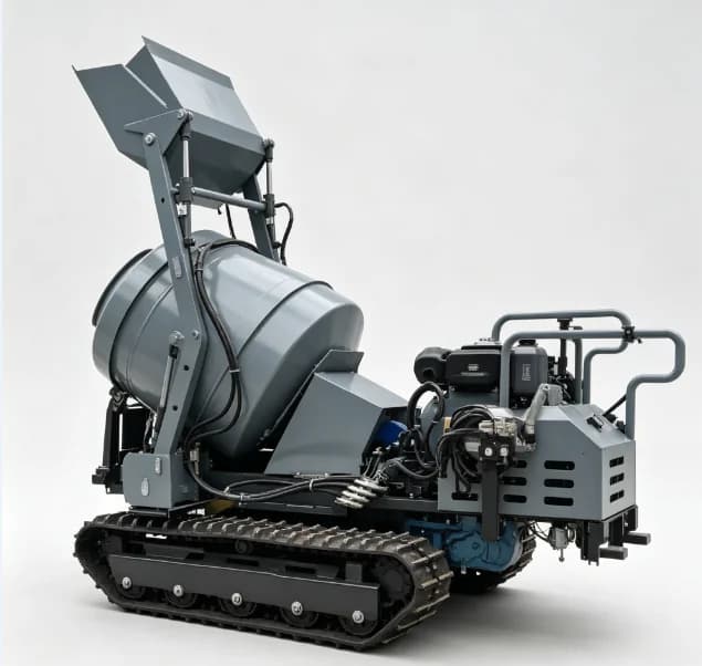 Premium Quality Concrete Mixer Tracked Automatic Feeding Self Loading Mini Cement Mixer Machine for Foundation Pouring