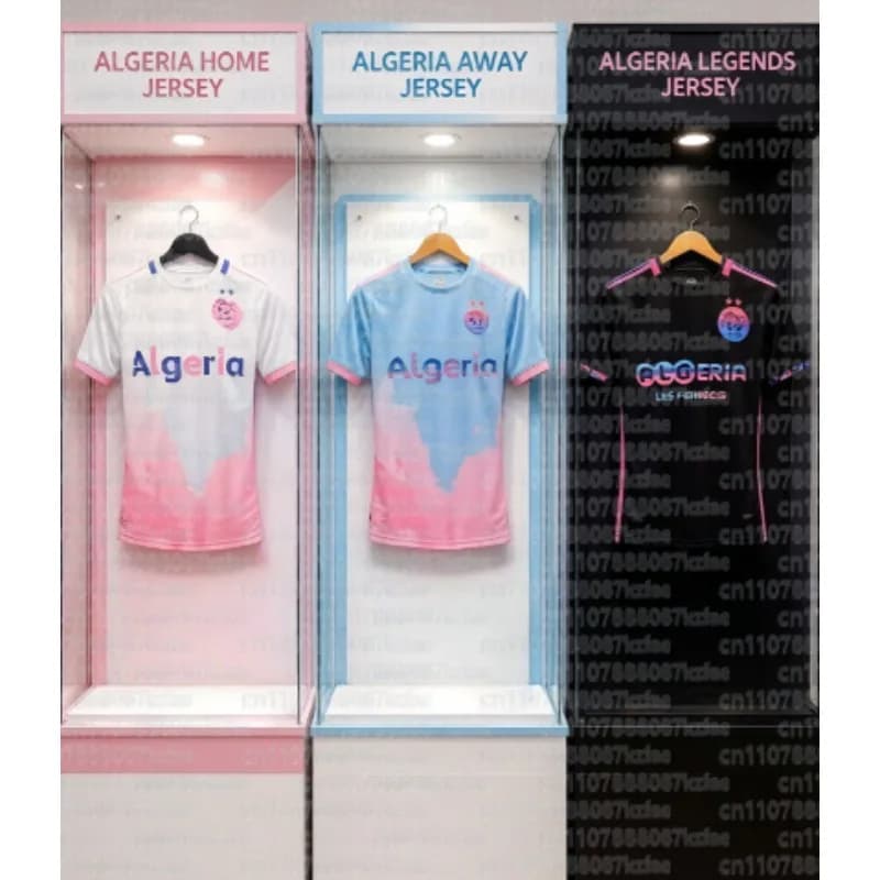 Completo da Calcio Edizione Speciale Algeria 2026 Estivo Nuovo con Stampa Lettere, T-shirt a Maniche Corte alla Moda Stampata in 3D per Genitore-Figlio