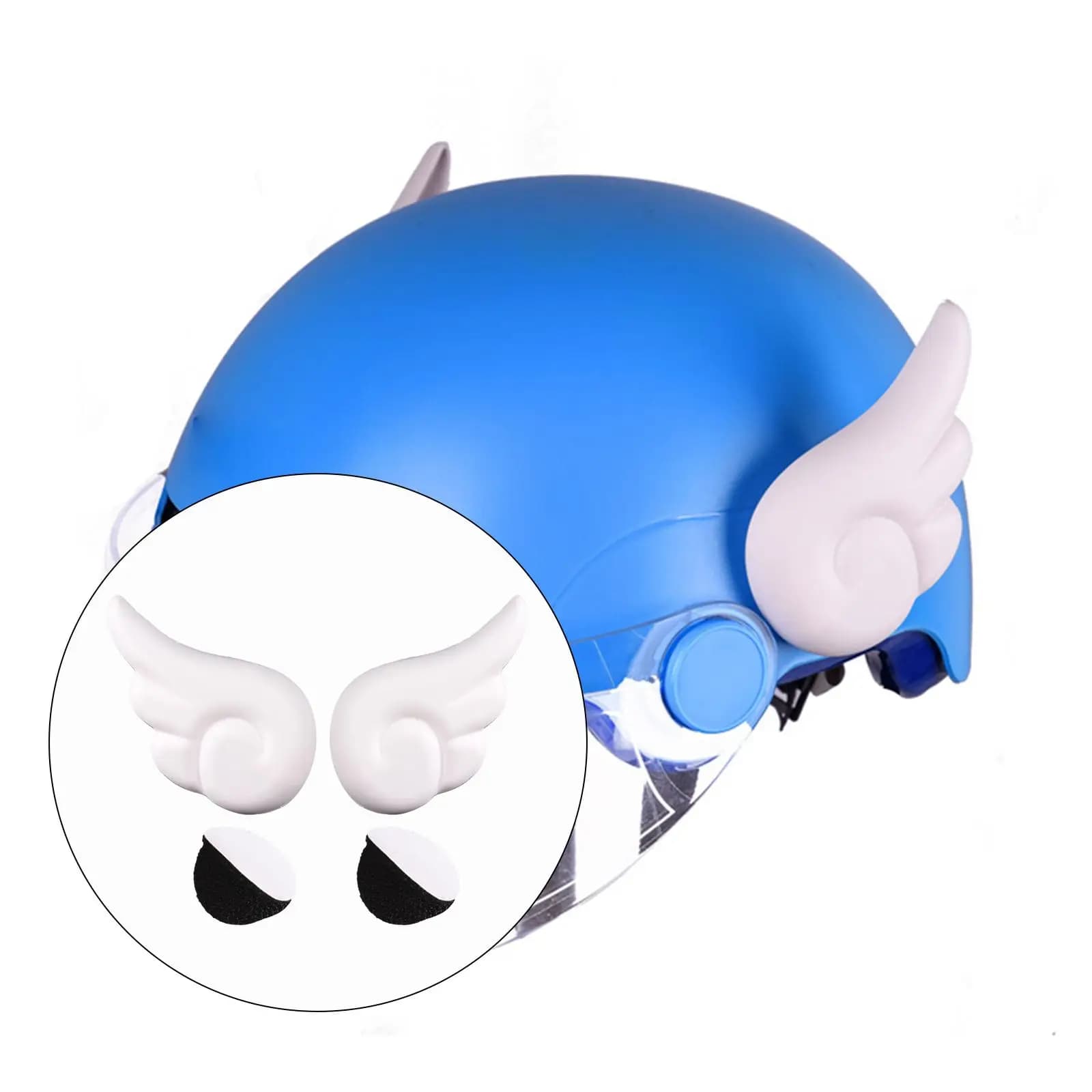 2 Pieces Helmet Angel Wing Helmet Decoration Fit for Bike Ski Snowboarding Helmet