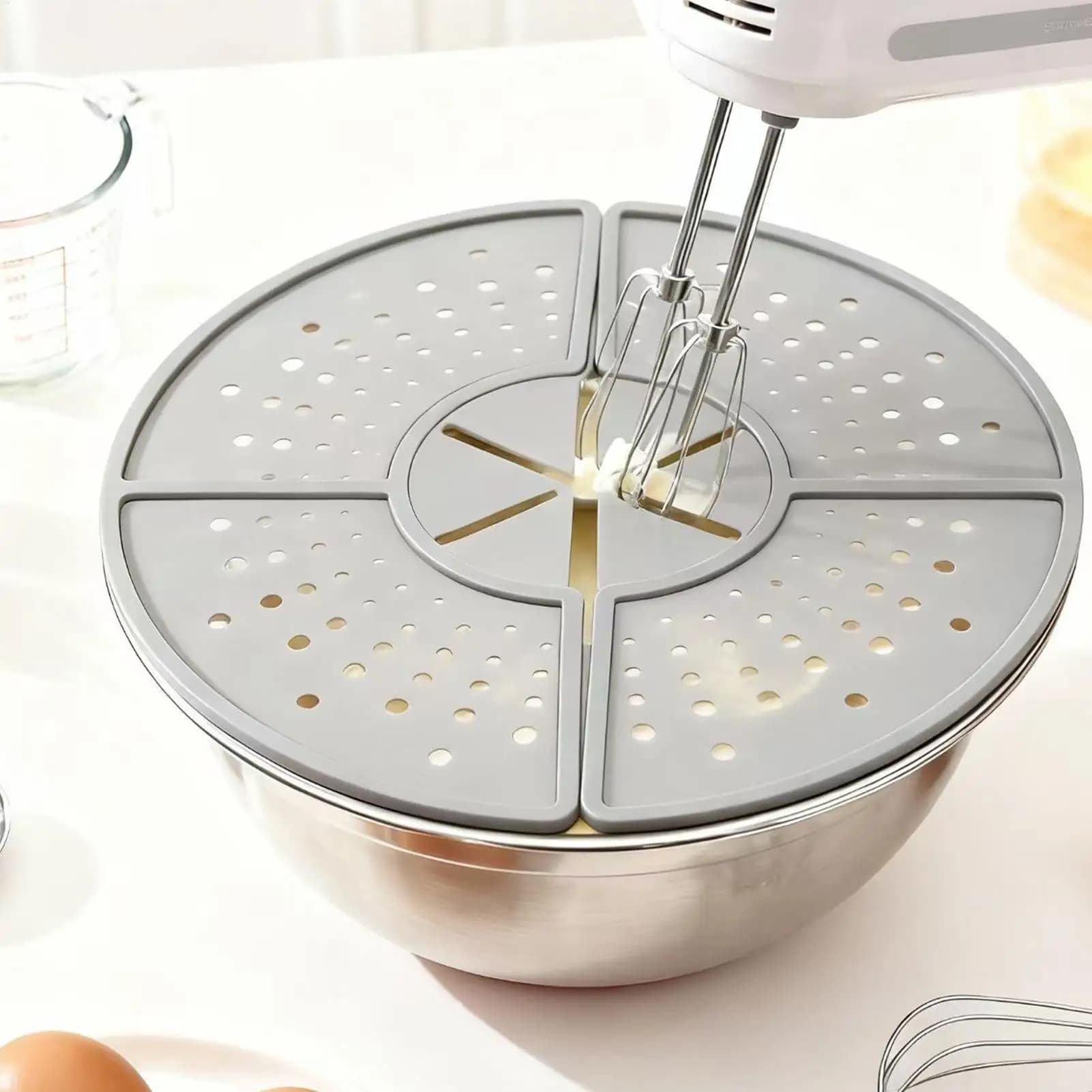 Schermo Paraspruzzi in Silicone Pieghevole Resistente al Calore, Protezione Antischizzo per Olio, Coperchio per Padella, Utensili da Cucina