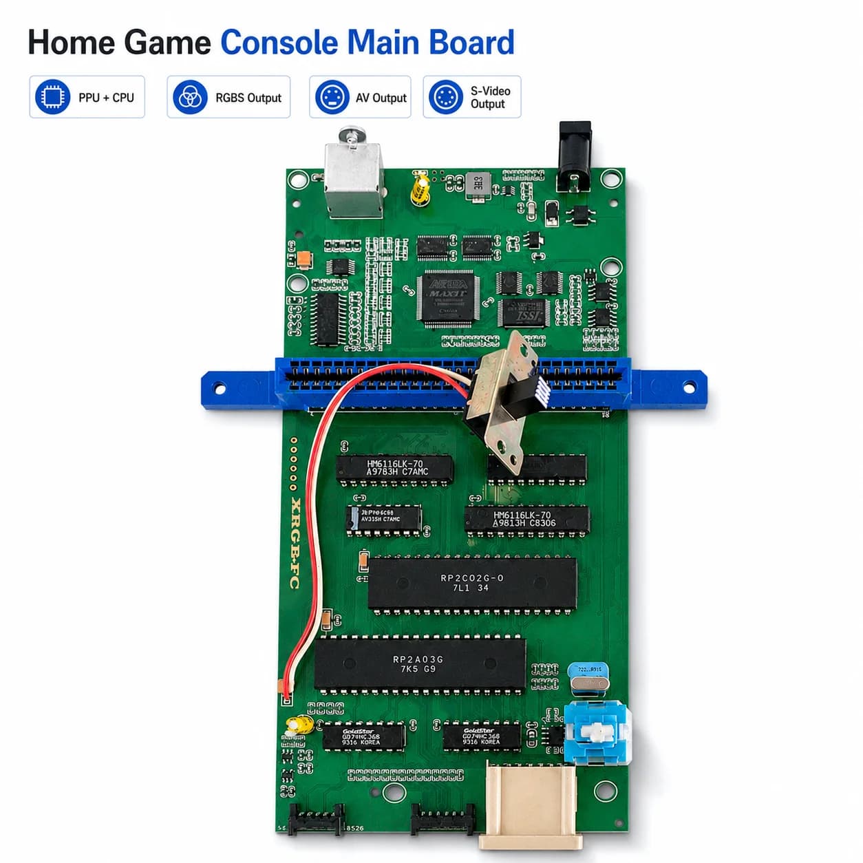 Retro Game AV S-Video RGB Famicom NES Compatible with Original 83, 84, 89 Shells RGB Famicom Clone Console Supports Zapper