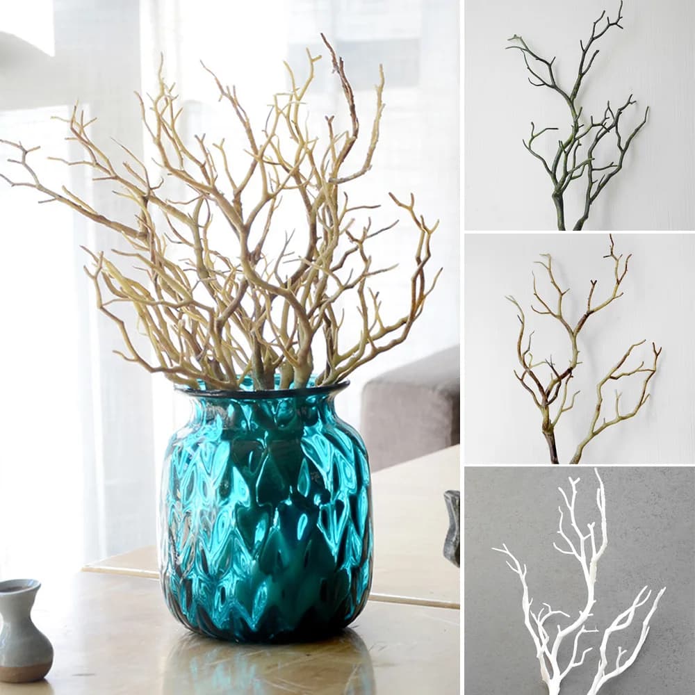 Simulation Copper Artificial Plastic Tree Copper 35 cm Fake Foliage Plants Copper House Bough Floral arrangement DIY Decorations