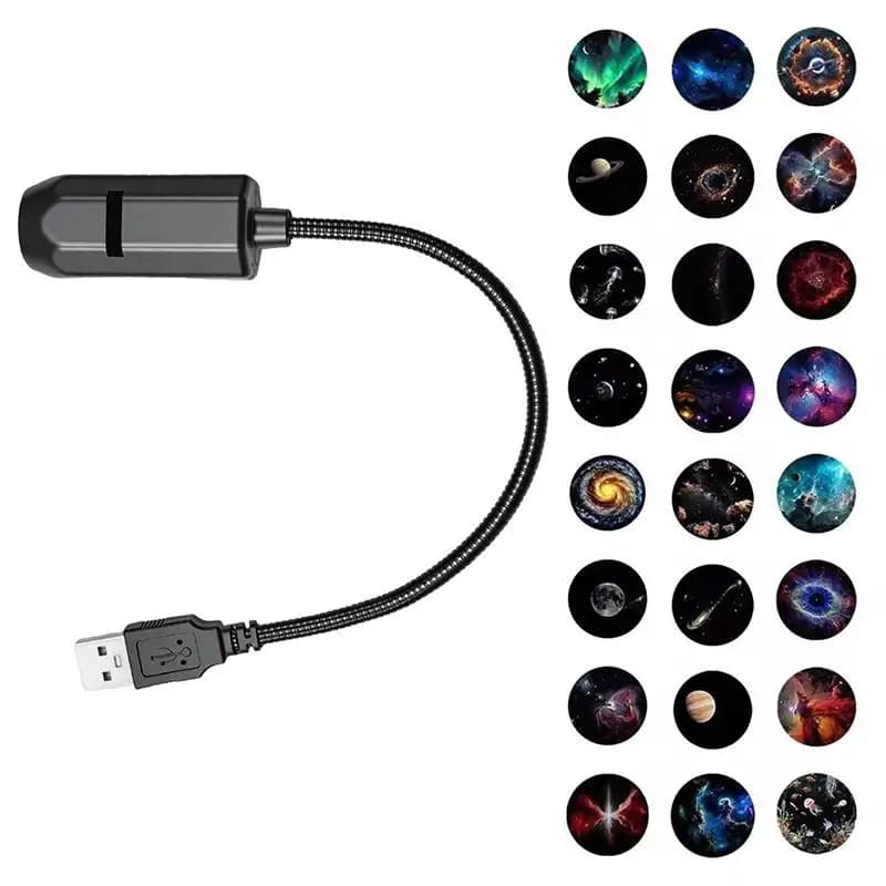 (BF06)Romantic Rotatable Galaxy Star Projector Portable USB LED Night Light Sleep Atmosphere Lamp Home Wedding Party Decoration