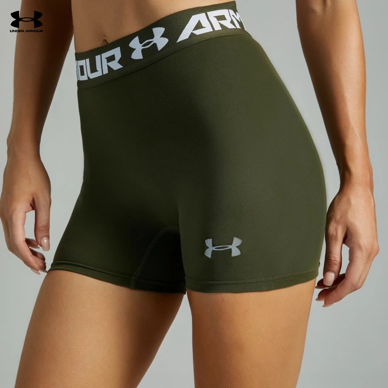 Authentic Under Armour Women's 3 Inch Compression Shorts, Quick Dry Stretch Yoga Gym Running Training Sports Bottoms