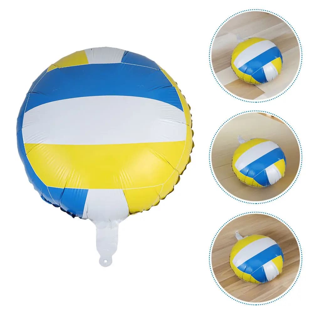 12 Palloncini in Foil a Tema Pallavolo da 18 Pollici, Robusti in Alluminio, Decorazioni per Feste, Forniture per Banchetti Sportivi, Celebrazione della Pallavolo