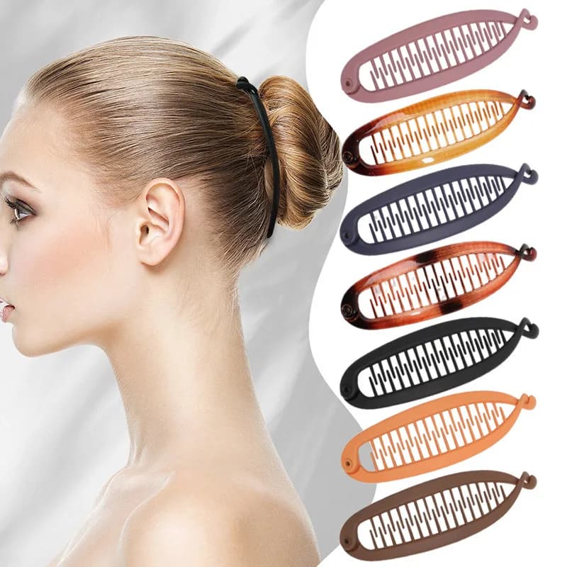 Fermaglio per capelli ellittico in stile coreano con accessori per capelli con clip a banana semplici e squisiti sul retro della testa