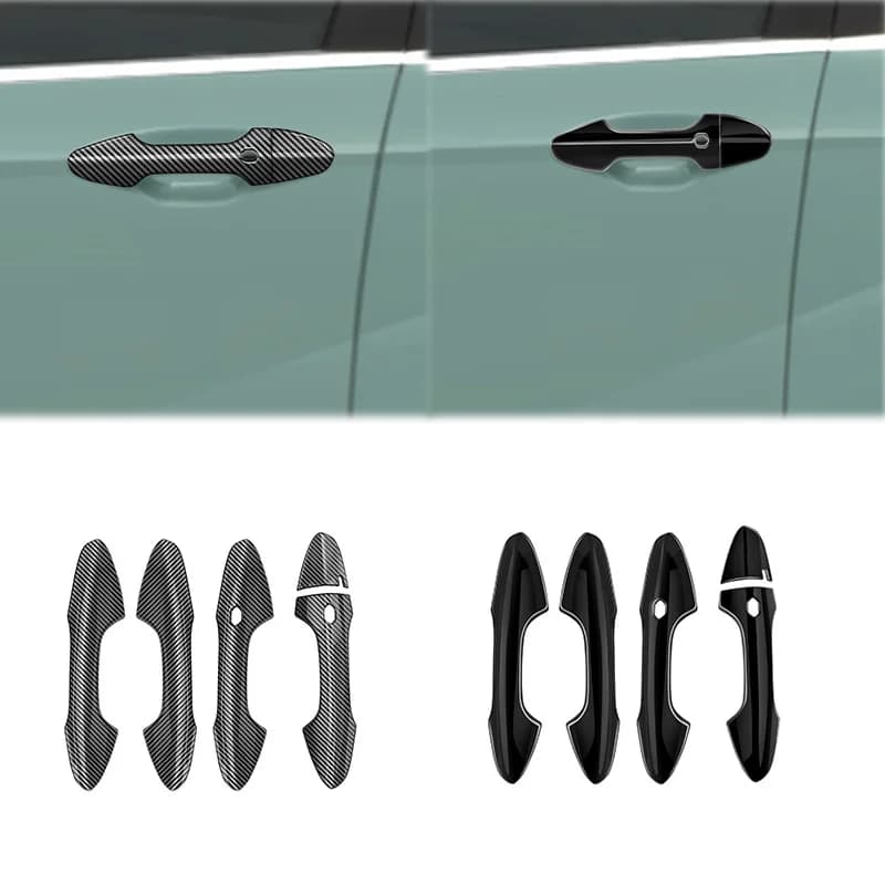 Solo per Hyundai KONA 2024 2025 LHD, Copri Maniglia Porta in Fibra di Carbonio ABS, Accessori Protettivi per Auto, Adesivi