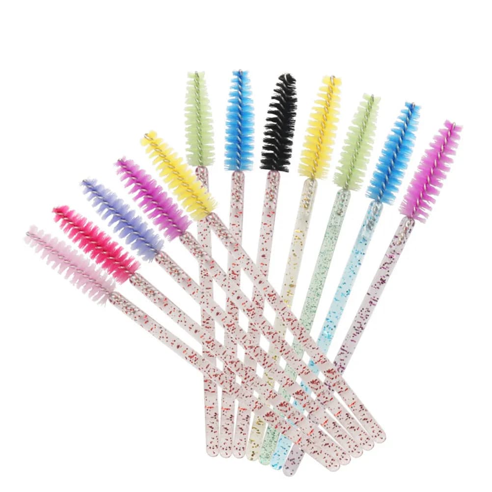 100 disposable brushes for eyelashes, folding applicators for mascara, portable makeup tool, for domestic and professional use.