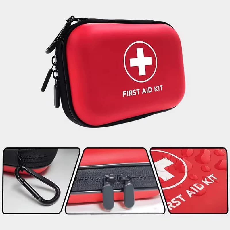 Waterproof EVA First Aid Emergency Survival Kit Portable Camping Medical Box Carabiner Cilp For School Travel Car Home First Aid