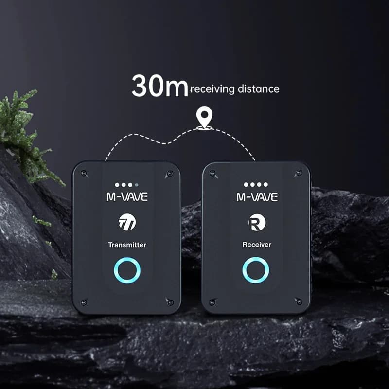 Sistema di Monitoraggio Auricolare Wireless M-VAVE WP-9 2.4G con Trasmettitore e Ricevitore Ricaricabili, Funzioni di Registrazione Mono
