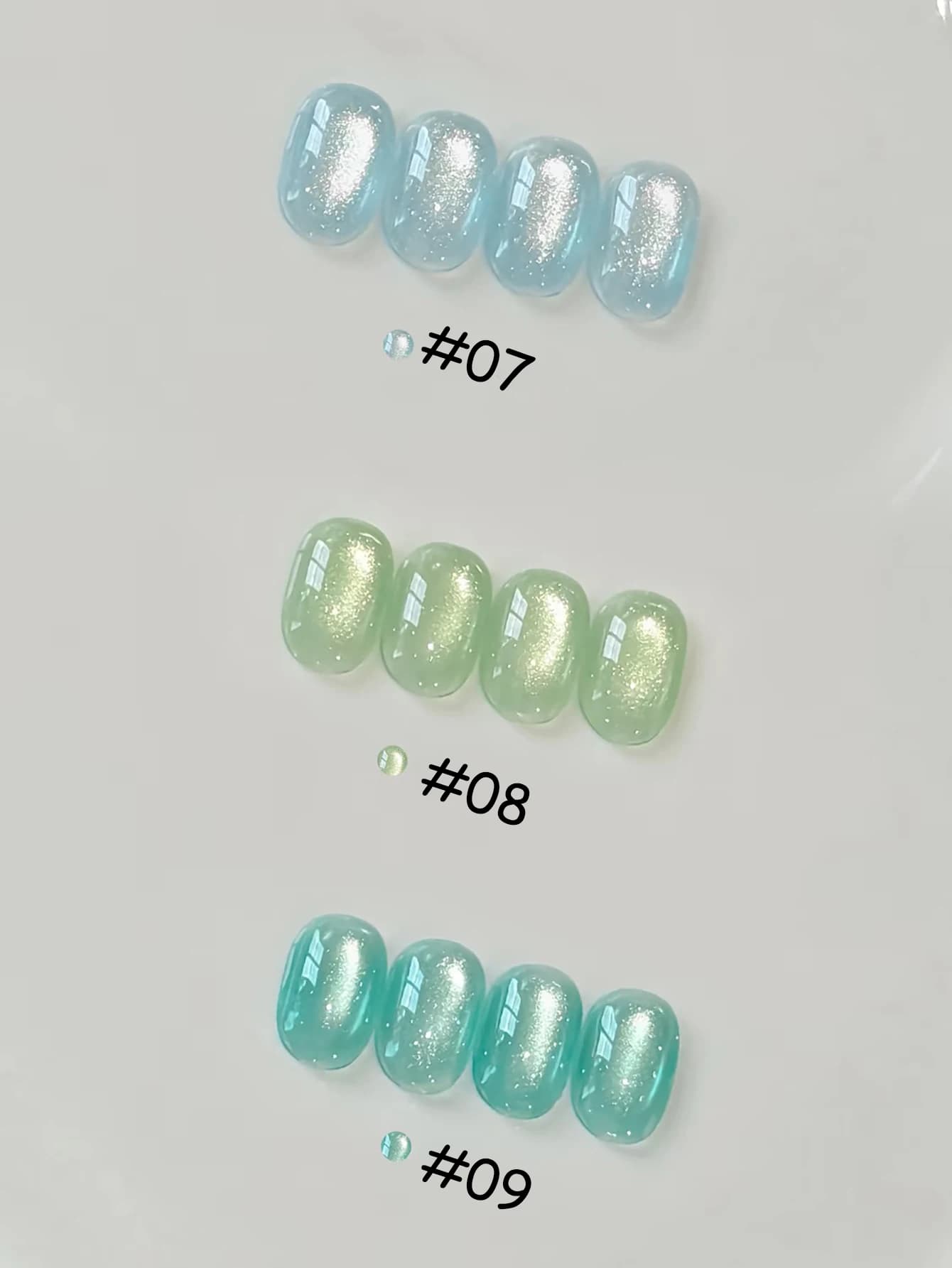 1 pz Smalto Semipermanente Gel Effetto Occhio di Gatto WS Primavera Estate Trasparente Ghiaccio Verde Rosa Blu con Perle di Vetro 2026 - Forniture Unghie Versatili