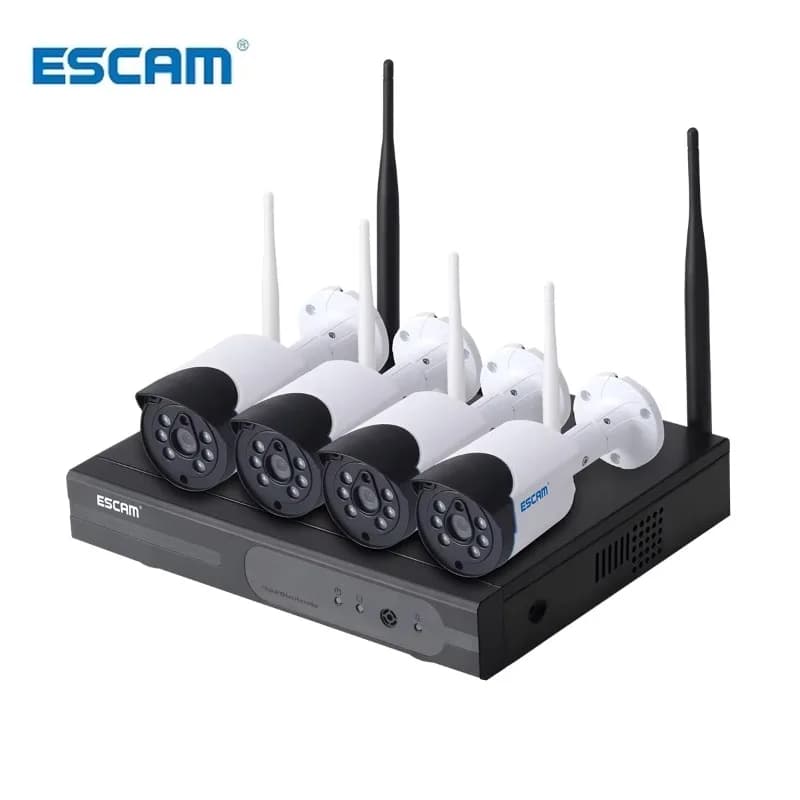 ESCAM WNK404 4CH 1080P Outdoor IR Video Wireless Surveillance Security IP Camera CCTV NVR System Kit
