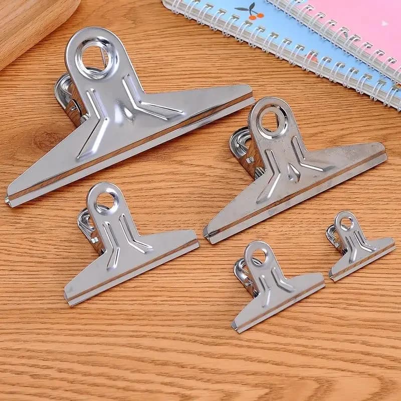 1-5 pezzi clip per sacchetti File in acciaio inossidabile cartelle per alimenti Organizer Plus Size articoli di cancelleria per la scuola elementi essenziali per la cucina