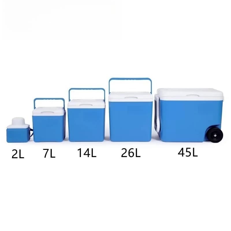 Contenitore per bevande con dispositivo di raffreddamento rigido in plastica per la conservazione degli alimenti, contenitore per il pranzo da campeggio, dispositivo di raffreddamento mobile