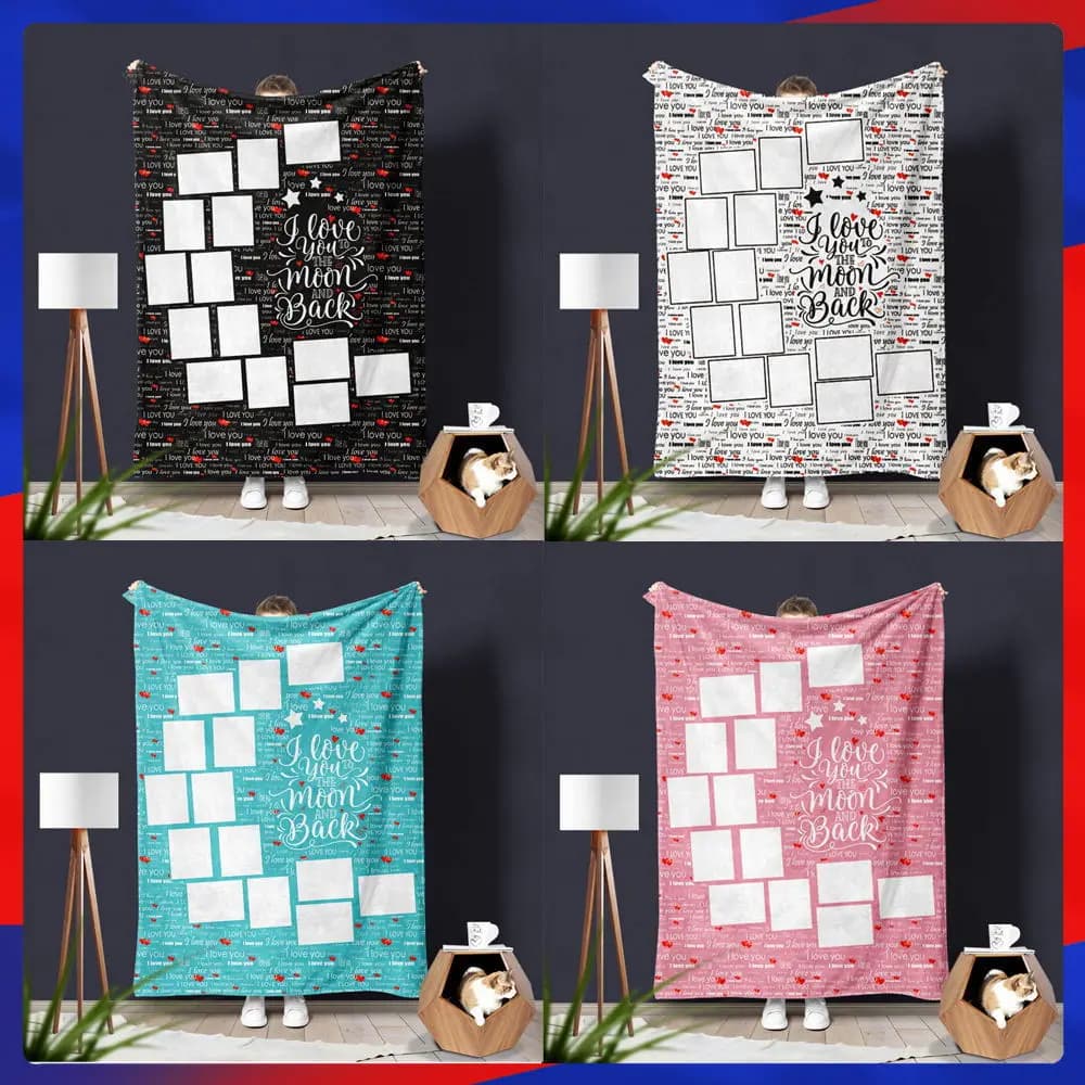 Coperta morbida per divano in flanella di velluto per camera da letto in poliestere stampato digitale con motivo a nove griglie Coperte morbide per divano in pile