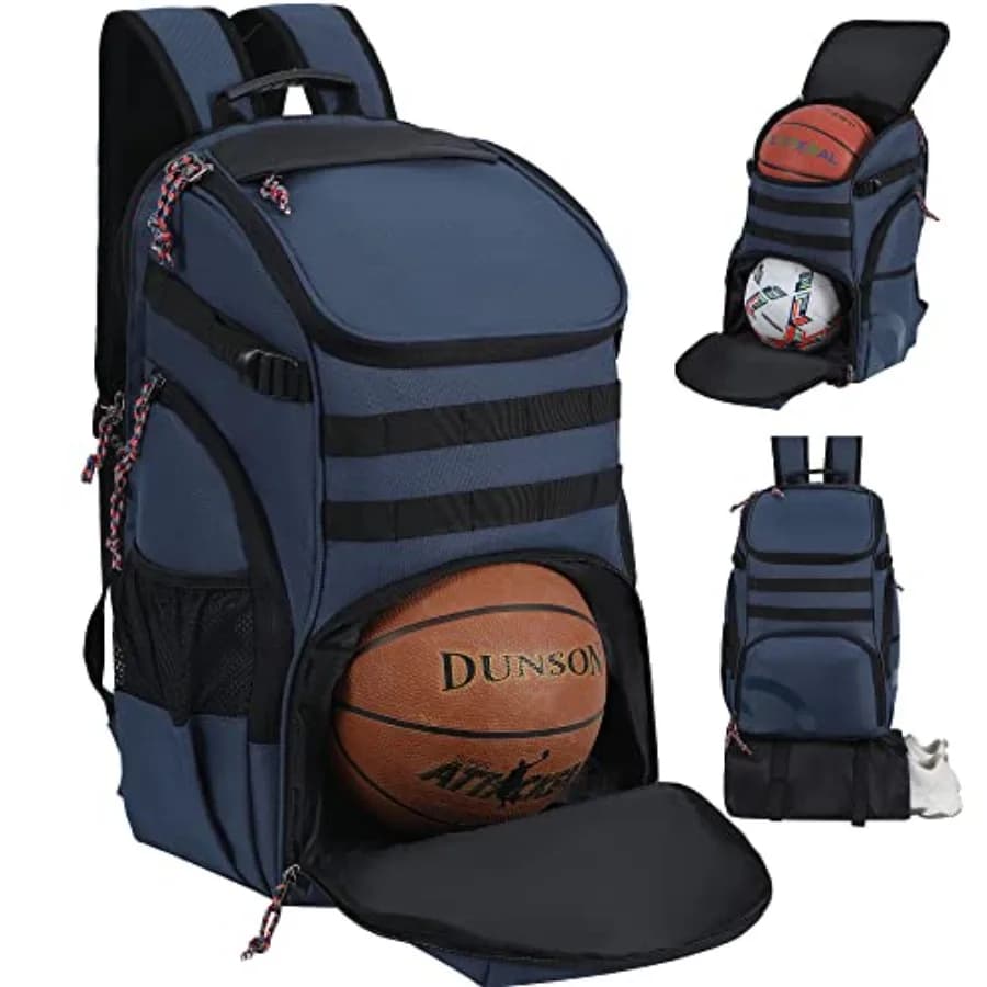 Zaino per Pallacanestro con Porta Pallone, Zaino Multisport per Calcio, Pallavolo, Football, Baseball e Casco