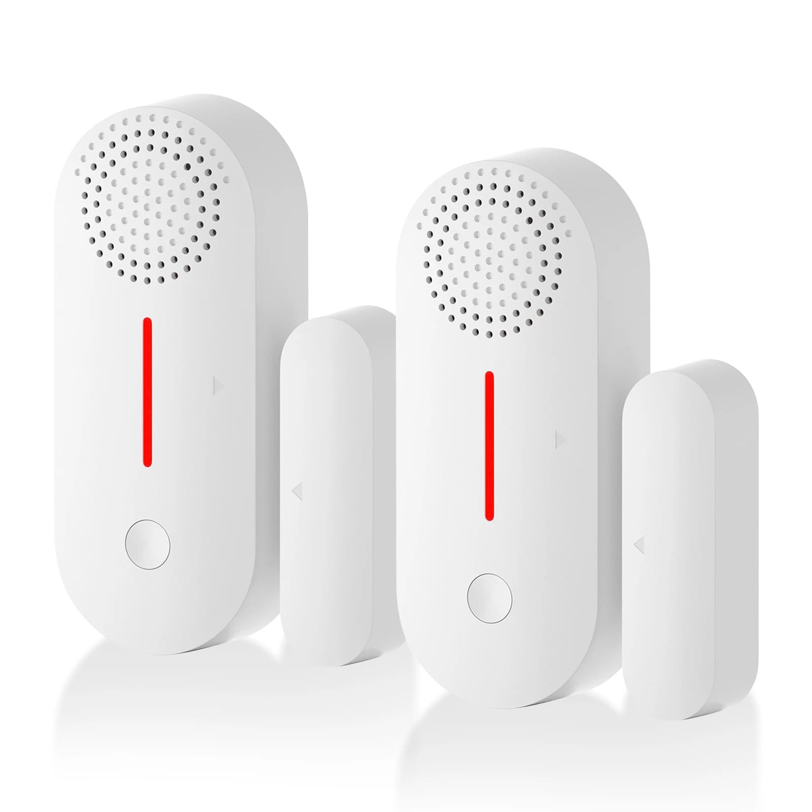 Allarme WiFi Intelligente per Porte e Finestre, Sicurezza Domestica, Sensore Magnetico Wireless Antifurto con Suono e Luce - Controllo Vocale tramite App Tuya