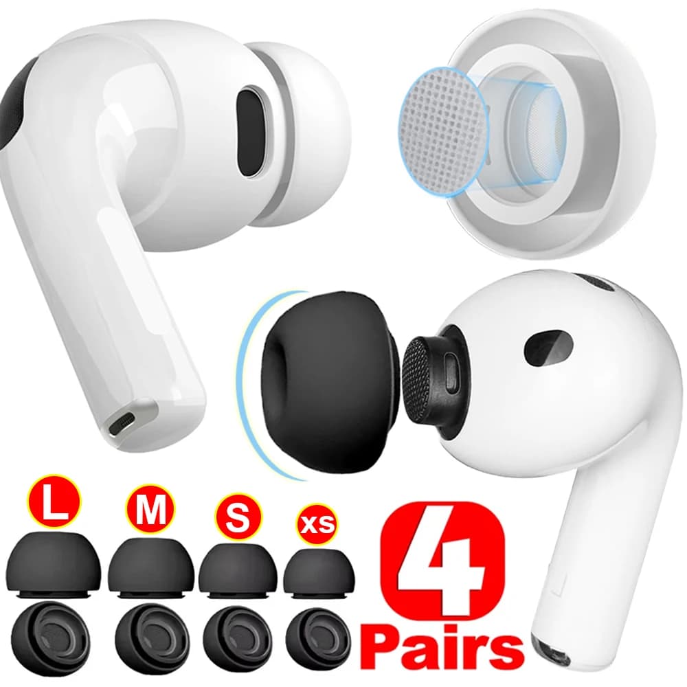 4/1 pairs of silicone protective earphones for Airpods Pro 3 Gen noise reduction hole ear pads for Airpods Pro3 XS/S/M/ L