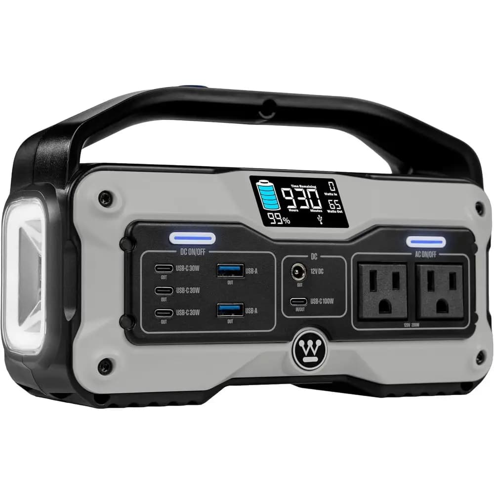 Stazione di Alimentazione Portatile da 400W, 183Wh per Campeggio, Casa, Viaggi con LED e Presa DC (Pannello Solare Non Incluso)