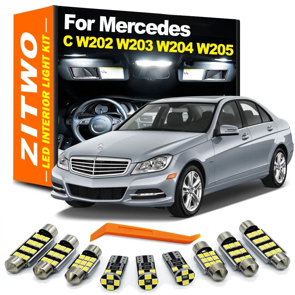 Kit completo di luci interne per lampadina a LED per Mercedes Benz MB Classe C W202 S202 W203 S203 CL203 W204 S204 C204 W205 S205 Accessori