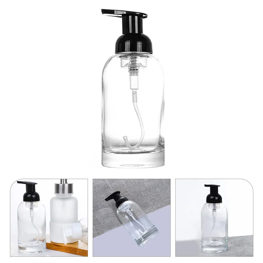 Dispenser di sapone compatto ricaricabile con pompa a pressione per lozione, shampoo, balsamo, detergente per il corpo, a prova di perdite, portatile