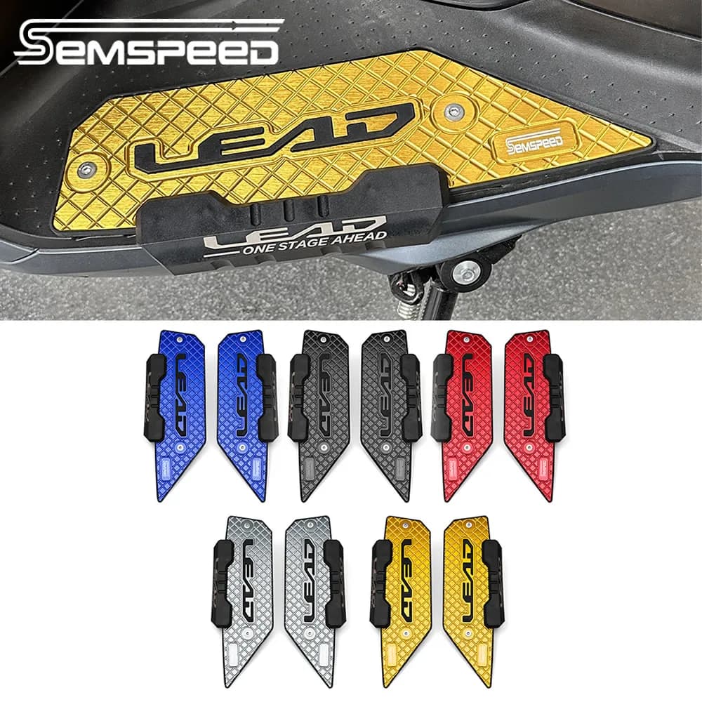 ‌ SEMSPEED Per Honda LEAD 125 Piombo 160 2021-2025 CNC Pedana Pedale Piastra Antiscivolo Poggiapiedi Pad con ABS + Lega di Alluminio