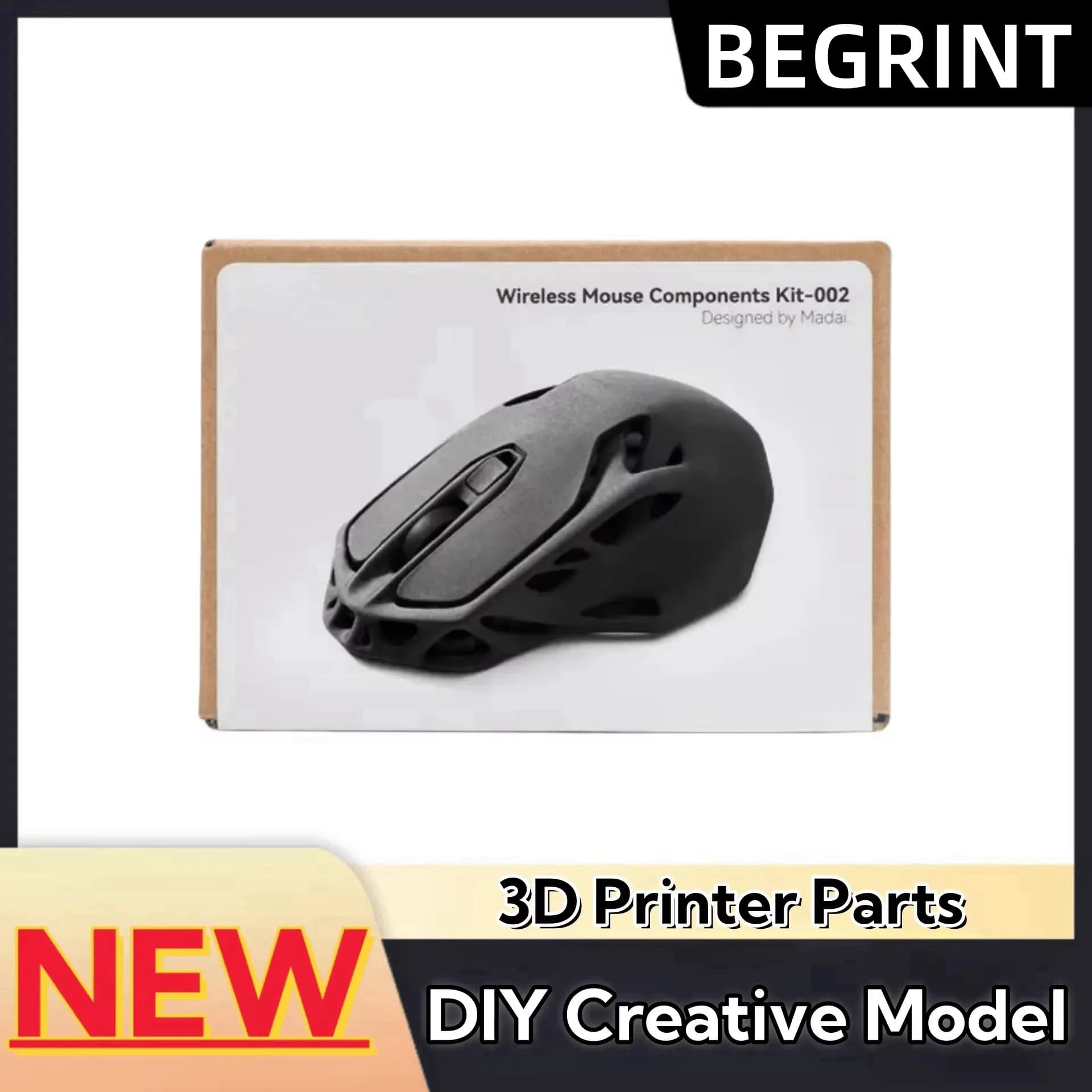 Per BambuLab stampa 3D modello creativo fai da te computer caricatore mouse wireless motore luce LED hardware orologio regalo parte stampante 3D