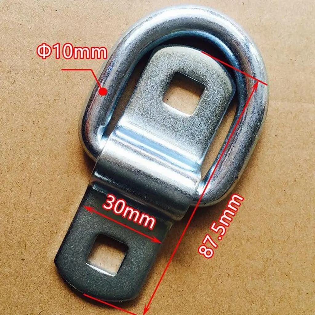 Anello a D in metallo per ancoraggio a catena, resistente, per fissaggio di barche, rimorchi, camion e camper