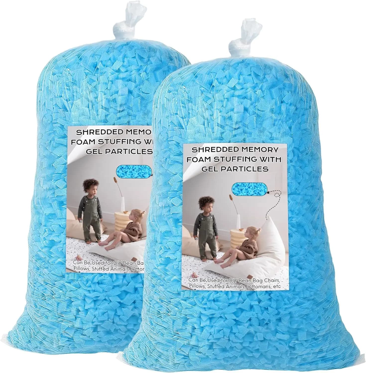 Imbottitura in Memory Foam Sfilacciato da 12 libbre, per Sedie, Sacchi da Boxe, Cuscini e Peluche
