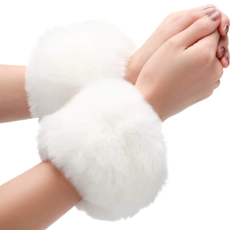 Short cuffs in winter warm plush Bracelets Women's Bracelets Hand sleeves Christmas clothing accessories