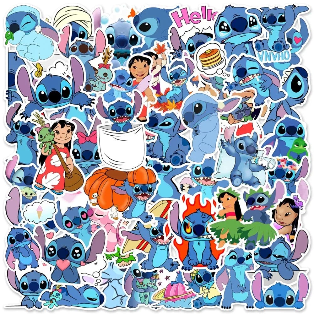 50 pezzi Disney simpatico cartone animato adesivi punto telefono fai da te chitarra laptop bagagli skateboard graffiti decalcomanie divertenti giocattoli per bambini regali
