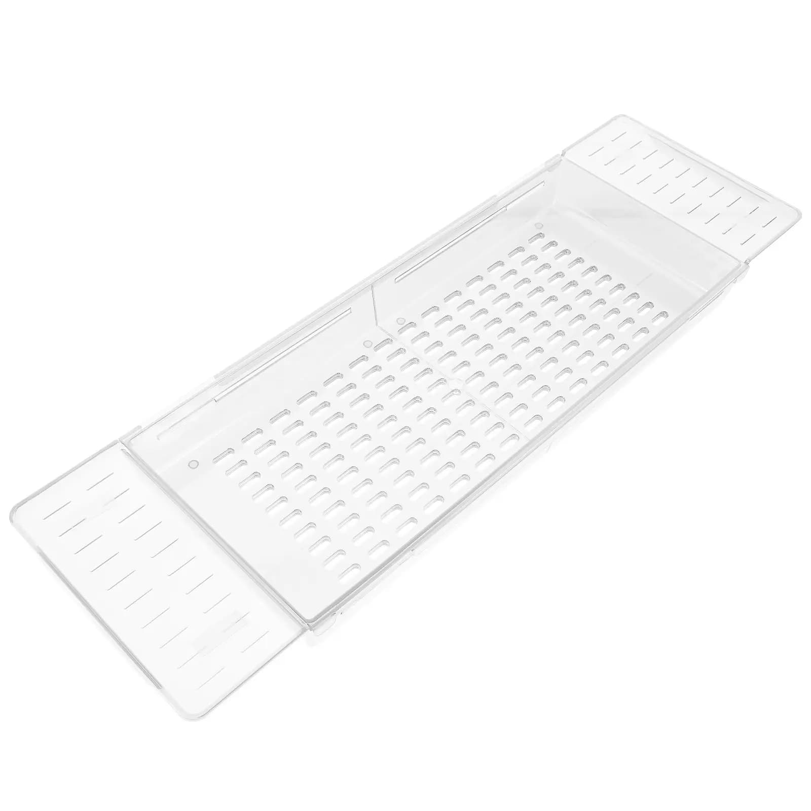 Vassoio Regolabile per Vasca da Bagno, Ripiano Portaoggetti Antiscivolo Espandibile, Organizzatore per Tablet, Libri e Riviste, Idea Regalo