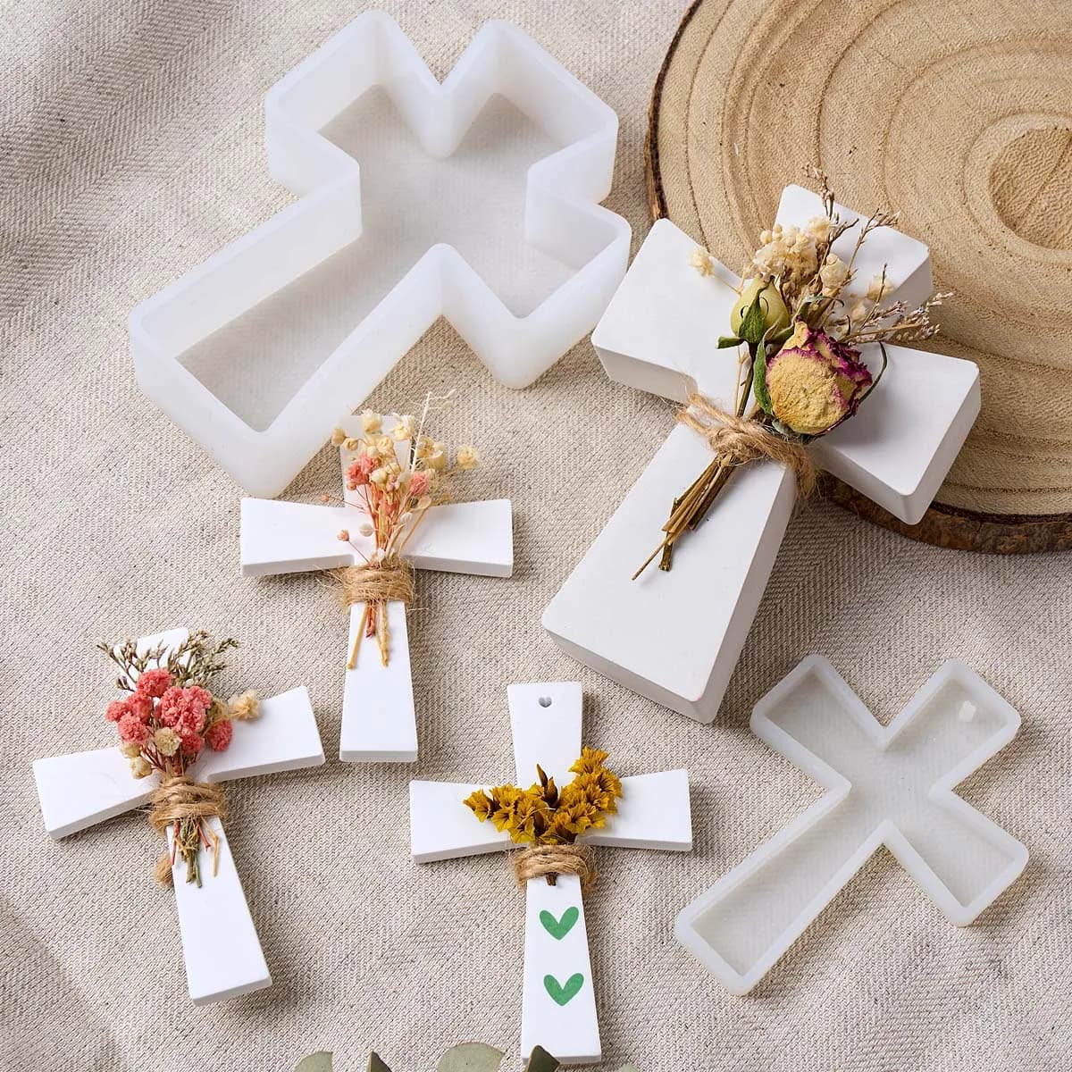 Stampo in Silicone a Forma di Croce per Candele, Creazione Fai-da-Te di Ornamenti Natalizi, Stampi per Sapone Aromatico, Gesso, Resina, Ciondoli, Decorazioni per la Casa