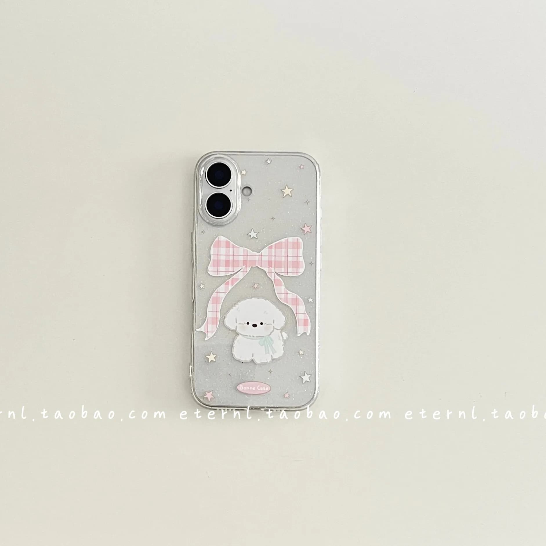 Bow-Tie Puppy Dog Shining ins Phone Case For iPhone 17Air 16E 15 14 13 12 11Promax 7 8Plus XR XS MAX MINI AntiDrop Back Covers