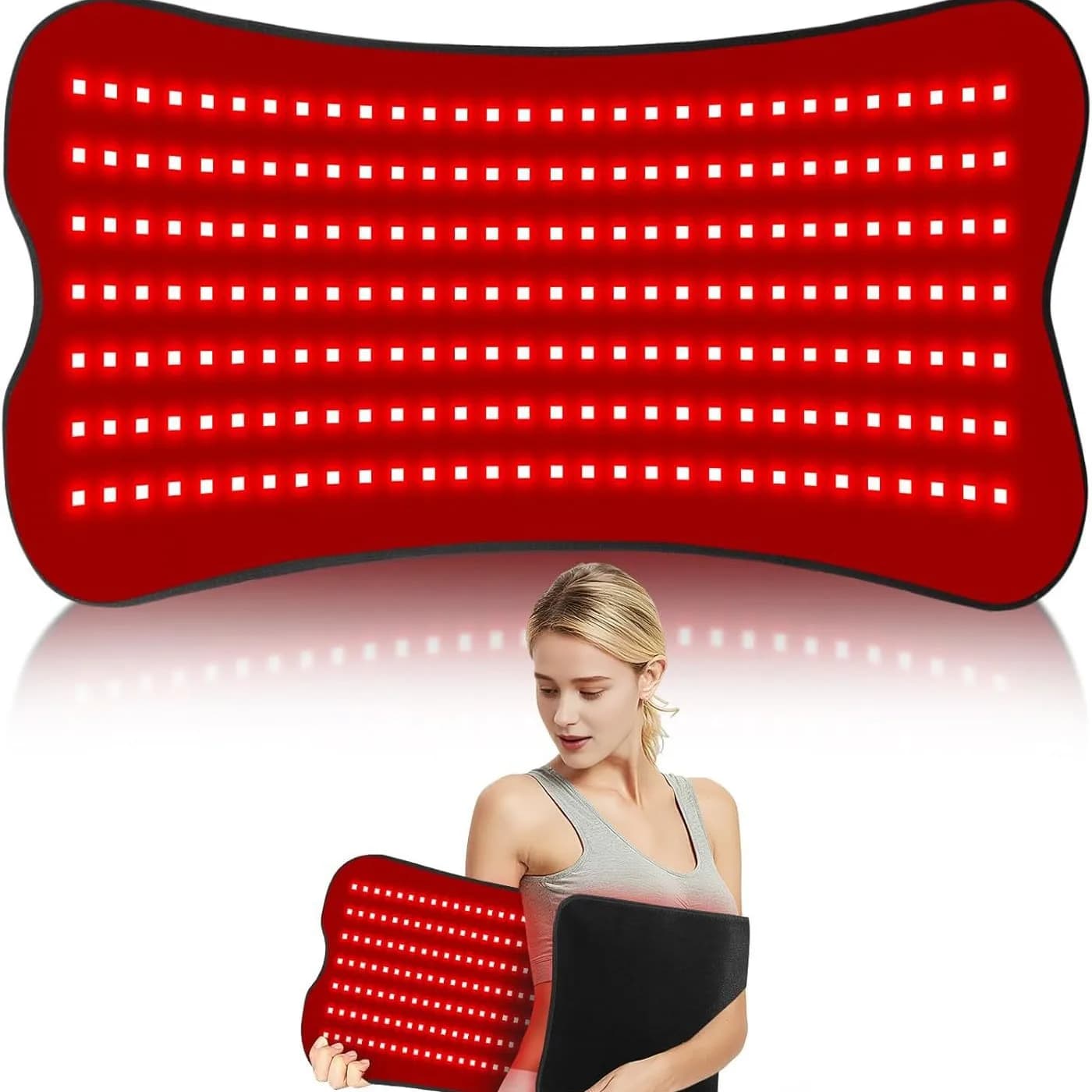 Large‑Size 210‑LED Red Light Therapy Mat New Full‑Body Usable Heating Therapy Blanket Hot Compress Pad for Back Waist & Body
