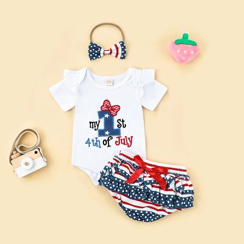 Adorabile set estivo per neonata, pagliaccetto senza maniche con stampa floreale, pantaloncini abbinati e fascia per capelli per neonati