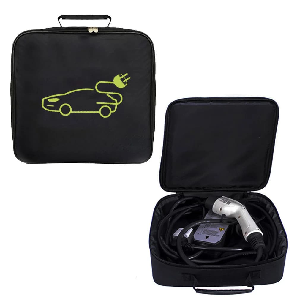 Car Charging Cable Storage For Tesla Model 3 Y S X Mach-E Carry Bag Vehicle Charger Plug Socket Jumper Waterproof Fire Retardant