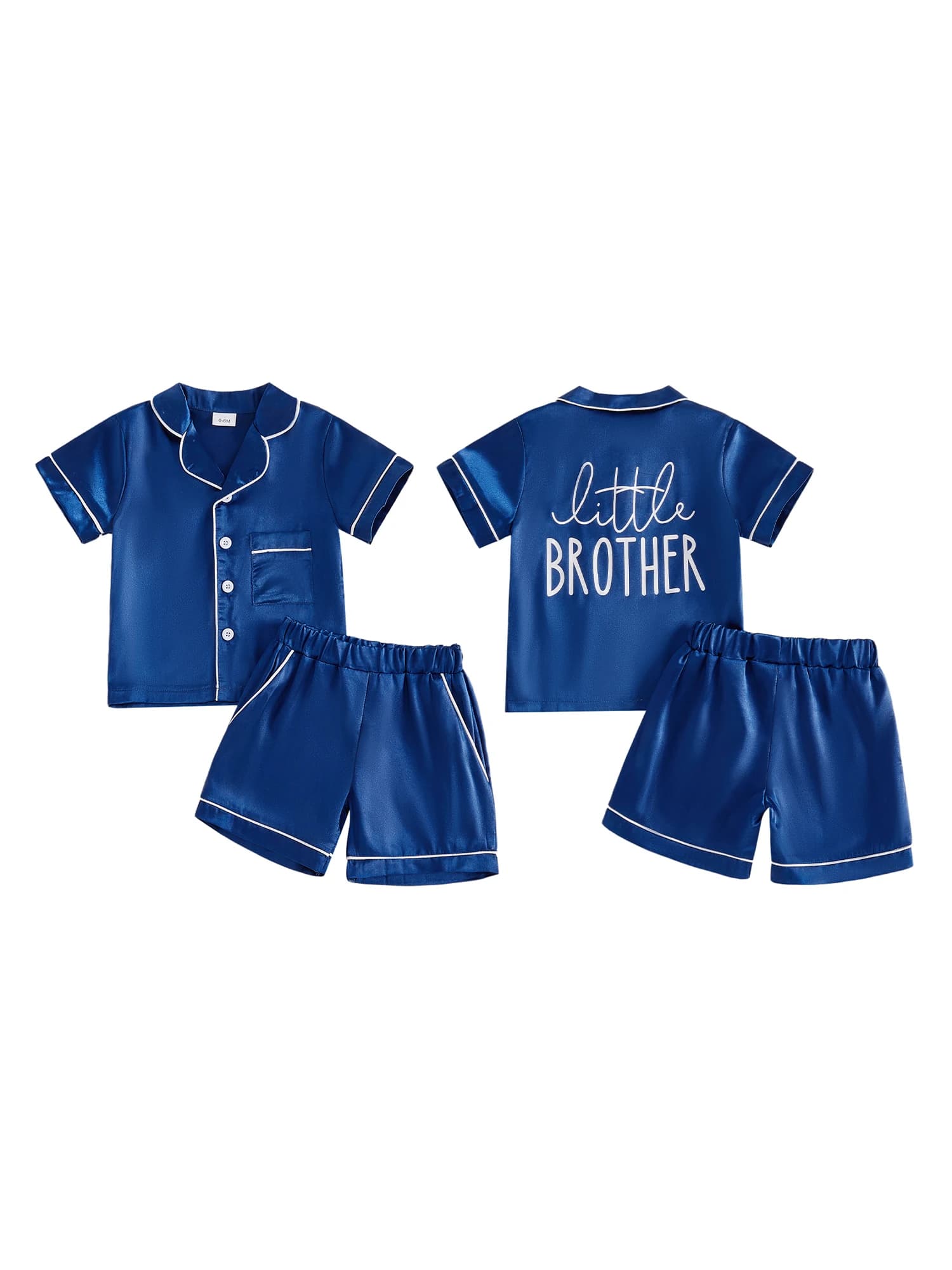Set pigiama coordinato Sister con graziosa stampa grafica e comodi pantaloncini con elastico in vita per rilassarsi e dormire