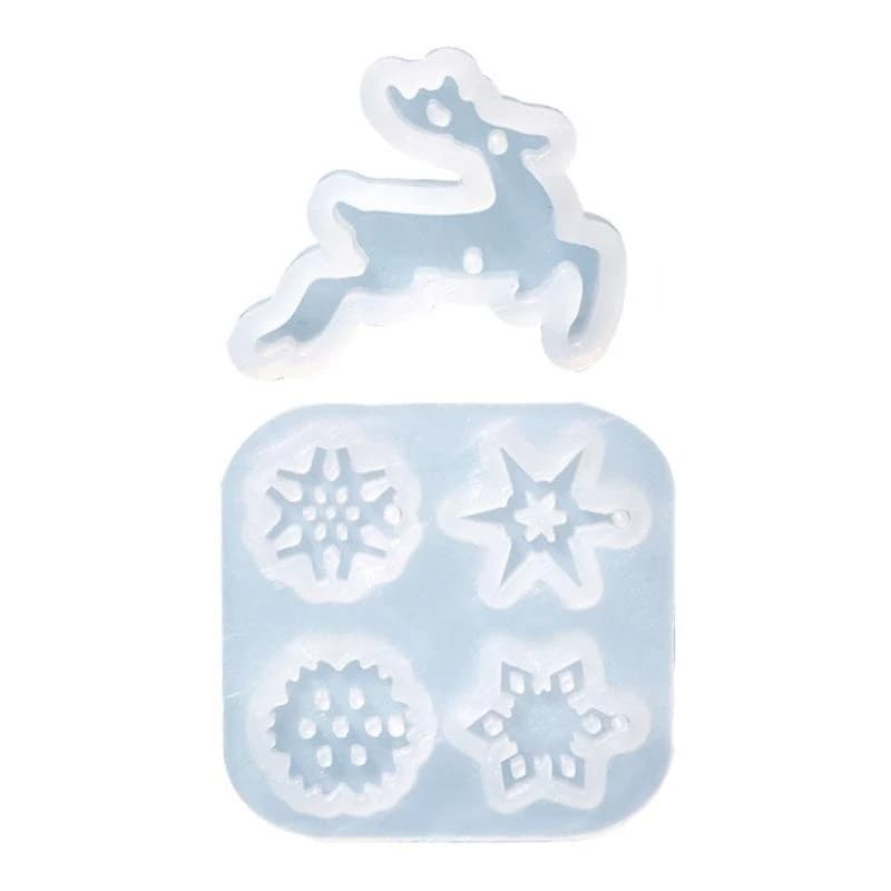 P9Fe Christmas Epoxy Resin Stampo Gioielli fai -da -te che producono stampi per decorazioni natalizie