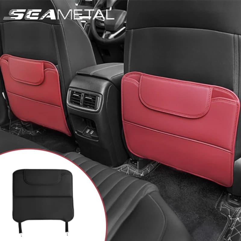 Baby Kids Anti Kick Pad Interno Seggiolino auto Schienale Anti bambino Kick Pad Borsa portaoggetti universale per schienale Borse organizer antigraffio
