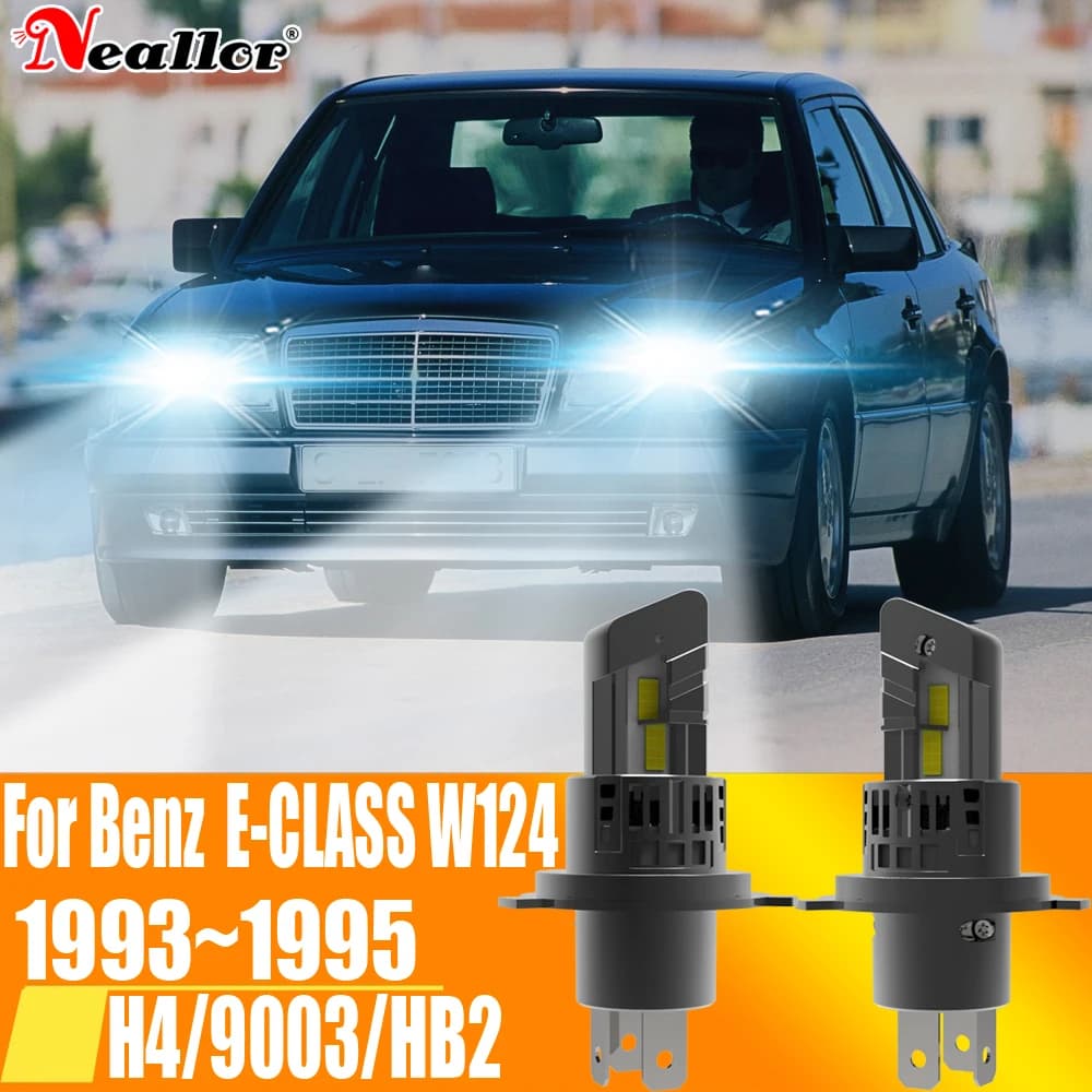 H4 HB2 9003 Faro principale Canbus No Error Lampadina per auto Lampada a diodi fendinebbia bianca ad alta potenza 12v 55w per Benz CLASSE E W124 1993 ~ 1995