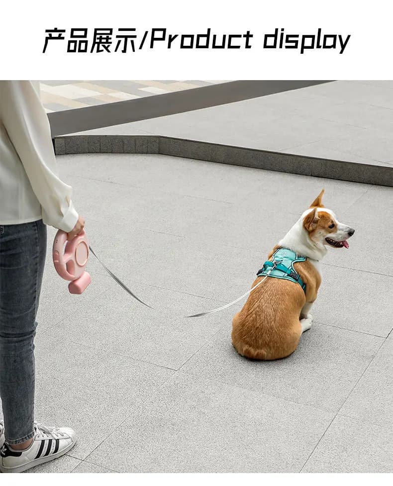 Il nuovo guinzaglio automatico per cani retrattile da 3 metri con guinzaglio per pattumiera guinzaglio per cani ricaricabile con luce per animali domestici