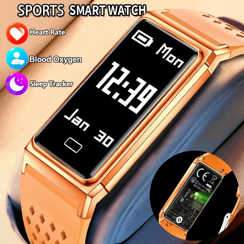 LIGE New Ultra-Slim Smart Bracelet Women Men High Precision Health Monitoring Sports Call Reminder Smart Watch for Android iOS