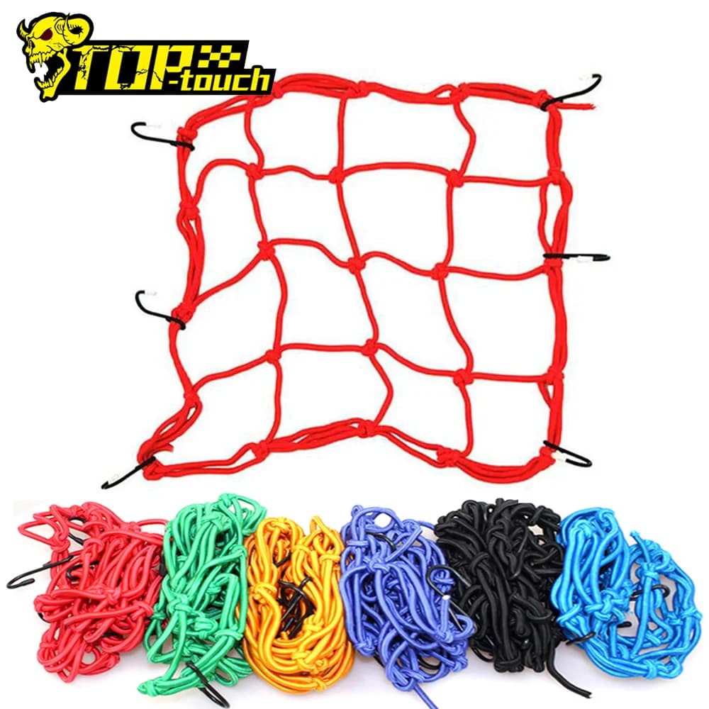 Motorcycle Bag Network for Bike Fuel Tank Rubber Elastic Luggage Network Bungee Bike Tank Hooks for Bike Cover for Helmet Network