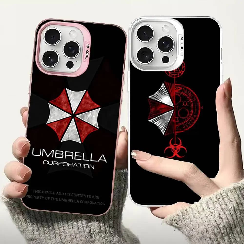 Cover Rigida Colorata R-Resident Evil per iPhone 17 Air 16 15 14 13 12 11 Pro Max