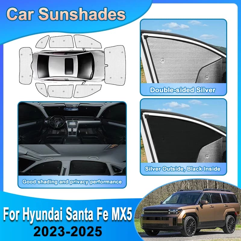 Per Hyundai Santa Fe 2023 2024 2025 MX5 MK5 Parasole Auto Anti-UV per Parabrezza Anteriore e Posteriore e Finestrini Laterali Accessori