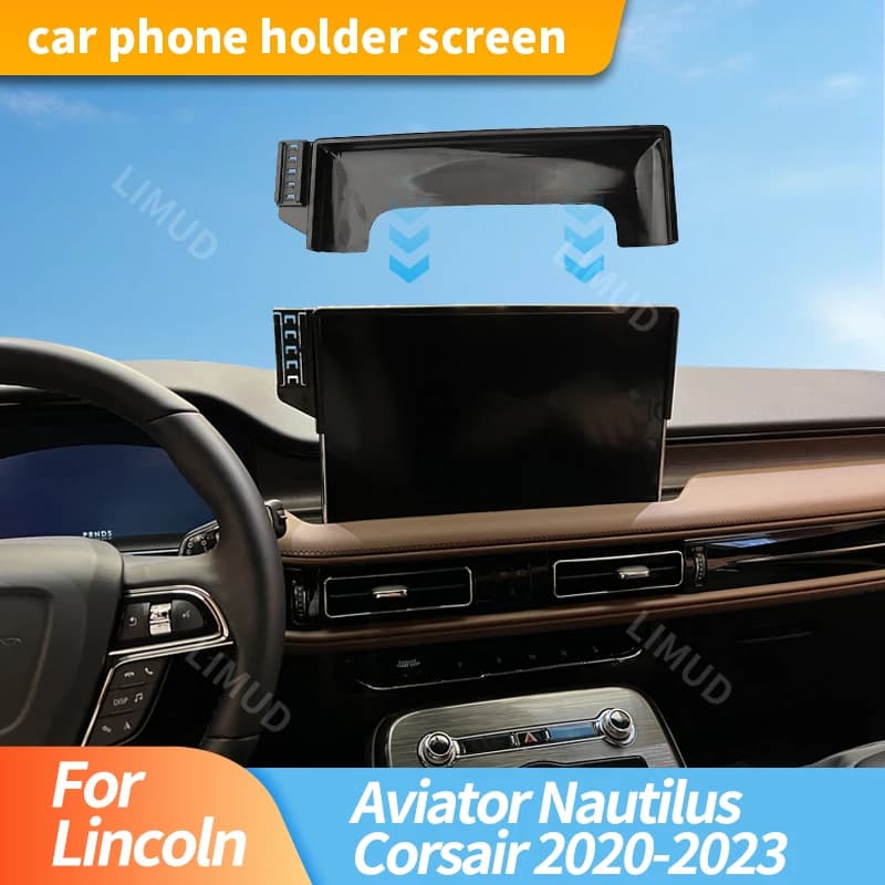 Supporto per telefono da auto con base fissa per Lincoln Aviator 2020-2023, Nautilus 2021-2022, Corsair 2020 2021 2022.