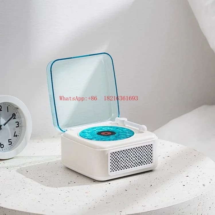 2026GOOD High-grade Water Ripple Bluetooth Record Small Speaker White Noise Birthday Gift