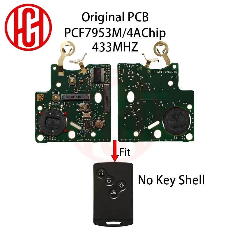 Scheda Smart Keyless Go OEM PCB per Renault Clio IV Captur 2009-2017 con Chip 4A 433Mhz PCF7953M