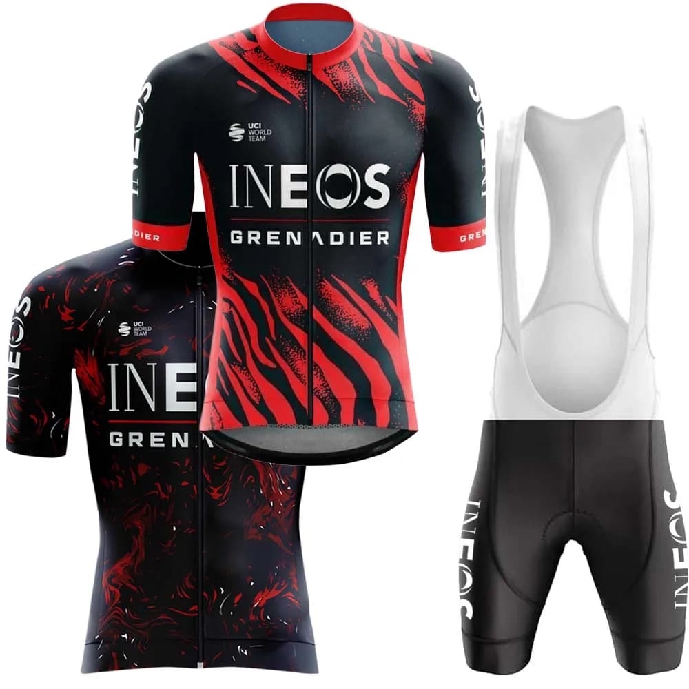 Team 2024 Ineos Grenadier Cycling Jersey Set popular bicycle clothing men's white bike shirt Suit shorts with MTB Maillot cradles